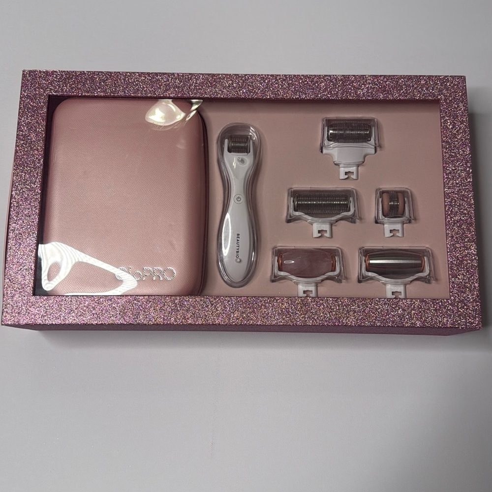✨ NWT BeautyBio GloPRO Microneedling Regeneration Tool Set | Rose Gold